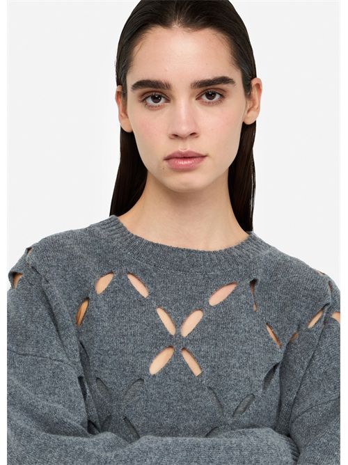Maglia 100% lana con cut-out LIU JO | MF5039MS009/02050